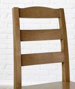 SILLA STYLE WELL PATINA OAK FINISH DINING CHAIR WITH LADDER BACK SET ... - Imagen 4