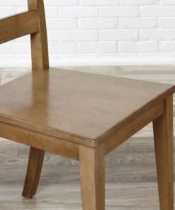 SILLA STYLE WELL PATINA OAK FINISH DINING CHAIR WITH LADDER BACK SET ... - Imagen 5