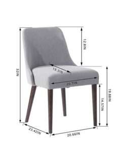 SILLA STYLE WELL BEIFIELD SABLE BROWN WOOD UPHOLSTERED DINING CHAIR W... - Imagen 3