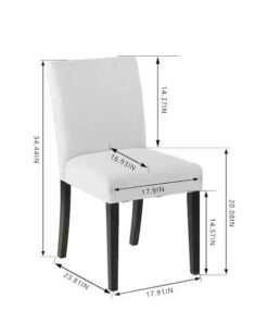 SILLA STYLE WELL BANTORD RIVERBED BEIGE UPHOLSTERED DINING CHAIR WITH... - Imagen 5