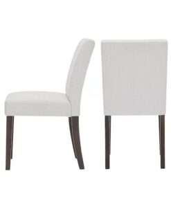 SILLA STYLE WELL BANTORD RIVERBED BEIGE UPHOLSTERED DINING CHAIR WITH...