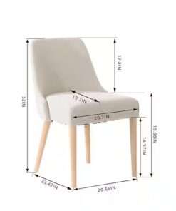 SILLA STYLE WELL BENFIELD BISCUIT BEIGE UPHOLSTERED DINNING CHAIR NAT... - Imagen 7