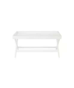 MESA DE CENTRO STYLE WELL RECCTANGULAR WHITE WOOD TRAY TOP COFFEE TAB... - Imagen 5