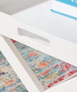 MESA DE CENTRO STYLE WELL RECCTANGULAR WHITE WOOD TRAY TOP COFFEE TAB... - Imagen 7