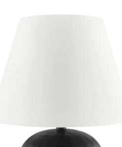 LAMPARA PRESTWICK 23.75 IN. BLACK ARTISAN CERAMIC TABLE LAMP WITH WHI... - Imagen 4
