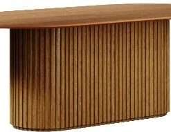 MESA LIVING 2.2 TOPE LAMINADO MADERA OVALADA