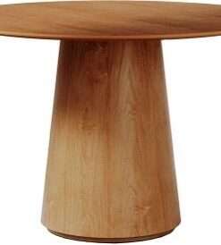 MESA ZARA 1.35 TOPE LAMINADO MADERA REDONDO