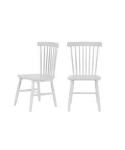 SILLA DE COMEDOR (SET DE 2) STYLEWELL WHITE WOOD WINDSOR