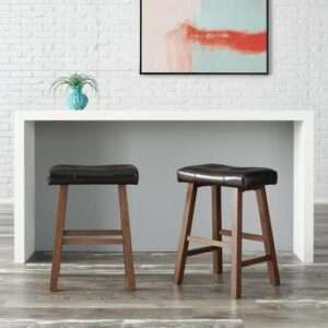 BANQUETAS STYLEWELL BACKLESS SADDLE SEAT FAUX LEATHER UPHOLSTEDES COU…