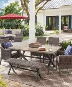 SET DE EXTERIOR ROCK CLIFF 6 PIECES OUTDOOR PATIO DINING SET