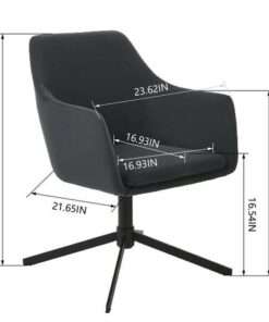 BUTACAS STYLE WELL HESTON CHARCOAL GRAY UPHOLSTERED ACCENT CHAIR - Imagen 3