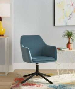 SILLA STYLEWELL HESTON CHARSTON BLUE UPHOLSTERED ACCENT CHAIR