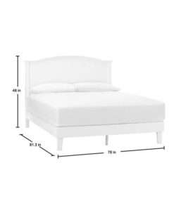 CAMA STYLEWELL COLEMONT WHITE WOOD KING PLATFORM BED WITH CURVED HEAD... - Imagen 3