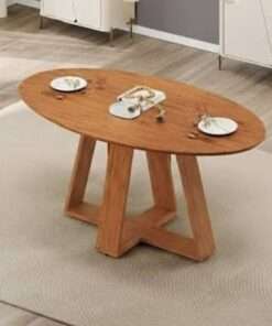 MESA CELESTE TAMPO CHANF ELÍPTICO MADEIRA 1830X1000X25 FREIJO/FREIJO