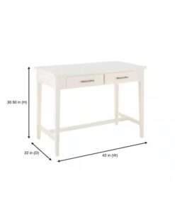 Alternative view of ESCRITORIO HOME DECORATORS COLLETION 42IN. RECTANGULAR IVORY 2 DRAWER