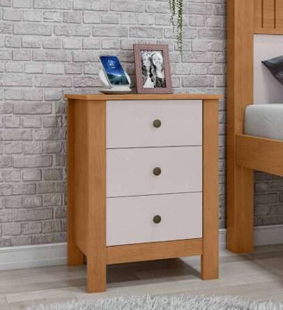 MESA DE NOCHE MAGGIORE ALMENDRA CLEAN/ OFF WHITE