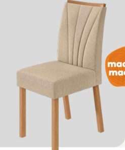 SILLA TESSERA ALMENDRA CLEAN TEJIDO LINO RINZAI BEIGE