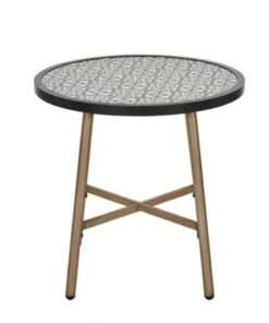 MESA DE BISTRO CON TABLERO DE CERAMICA DE 26 PULG