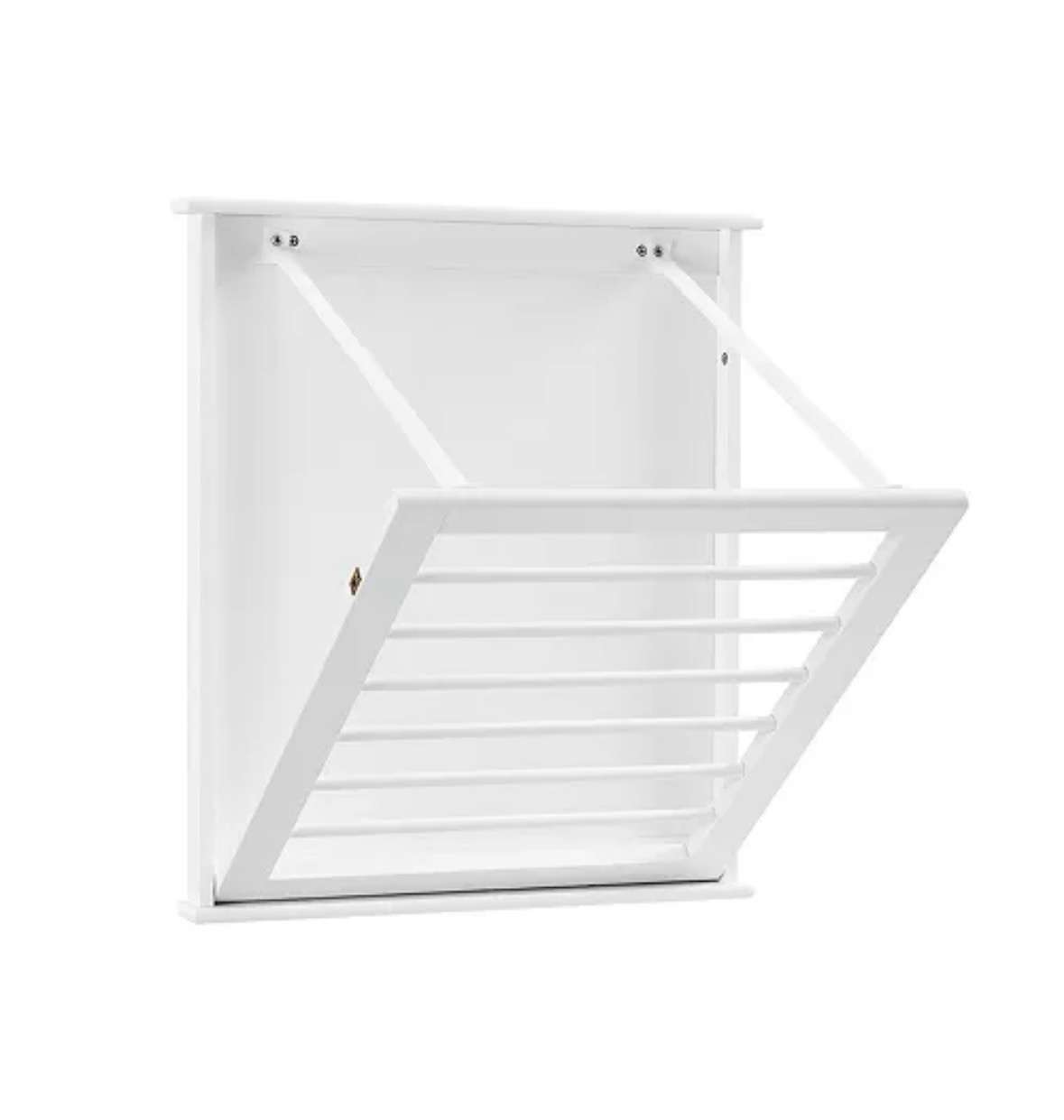 ESTANTE STYKE WELL 27IN. WHAITE WOOD COLLAPSIBLE LAUNDRY WALL RACK - Imagen 2
