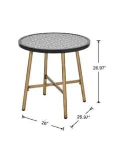 MESA DE BISTRO CON TABLERO DE CERAMICA DE 26 PULG - Imagen 2