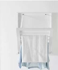 ESTANTE STYKE WELL 27IN. WHAITE WOOD COLLAPSIBLE LAUNDRY WALL RACK - Imagen 4