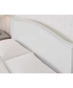 ESPALDAR STYLEWELL COLEMONT DE MADERA BLANCA CON RESPALDO CURVO KING ...