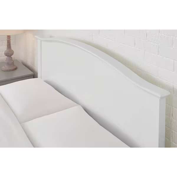 ESPALDAR STYLEWELL COLEMONT DE MADERA BLANCA CON RESPALDO CURVO KING ...