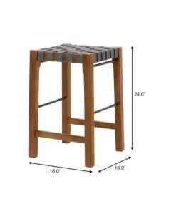 TABURETE DE MOSTRADOR STYLEWELL BRICKMORE TEJIDO GRIS SIN RESPALDO - Imagen 3