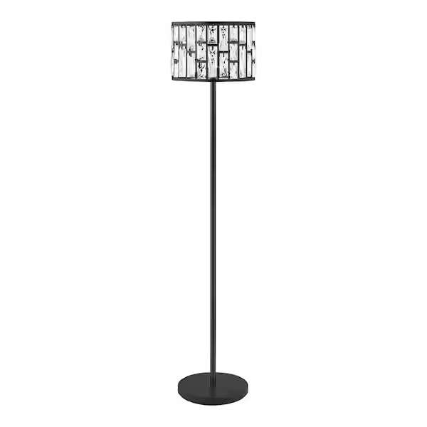 LAMPARA DE PIE ESTANDAR KRISTELLA DE 57 PULG EN CRISTAL NEGRO