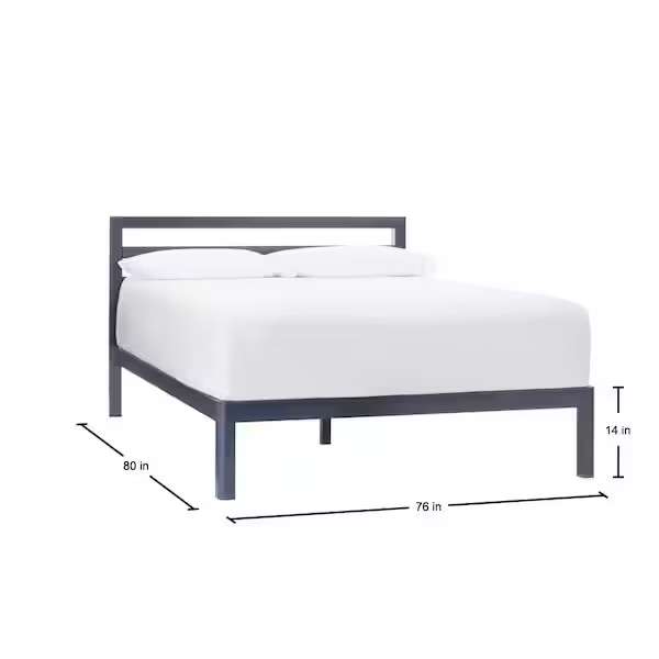 CAMA KING DE METAL STYLEWELL GRANDON EN COLOR AZUL MEDIANOCHE CON SOM... - Imagen 2