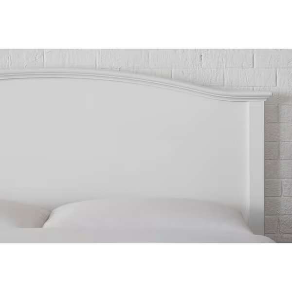 ESPALDAR STYLEWELL COLEMONT DE MADERA BLANCA CON RESPALDO CURVO KING ... - Imagen 3
