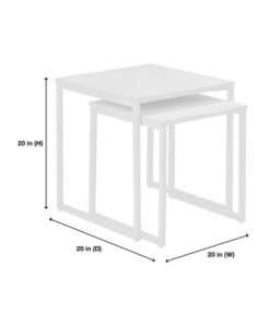 MESA DE CENTRO STYLE WELL DONNELLY WHITE NESTING TABLES WITH WHITE WO... - Imagen 3
