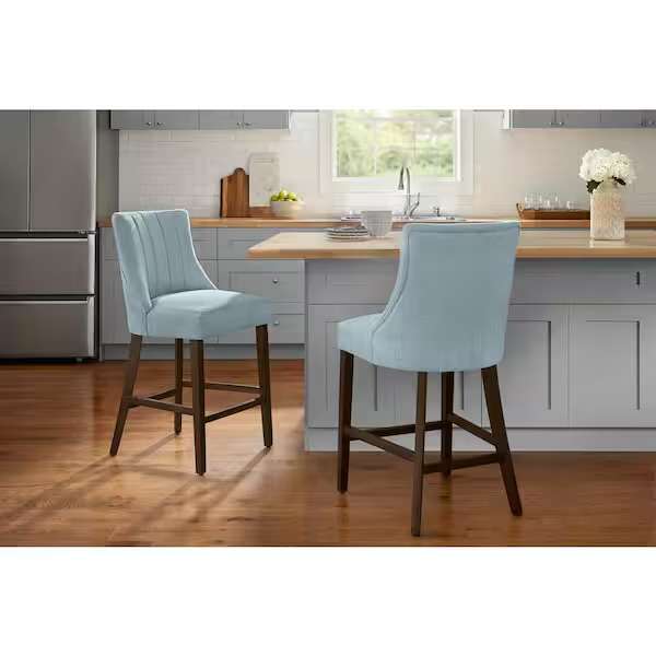 TABURETE BAR TAPIZADO SCOTSFIELD HOME DECORATORS COLLECTION CON DISEN... - Imagen 4