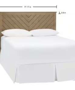 Alternative view of ESPALDAR STYLEWELL FERGUS PATINA WOOD FINISH QUEEN SIZE CHEVRON SLAT HEADBOARD