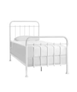 CAMA TWIN XL METAL BLANCO ESTILO GRANJA STYLEWELL DORLEY