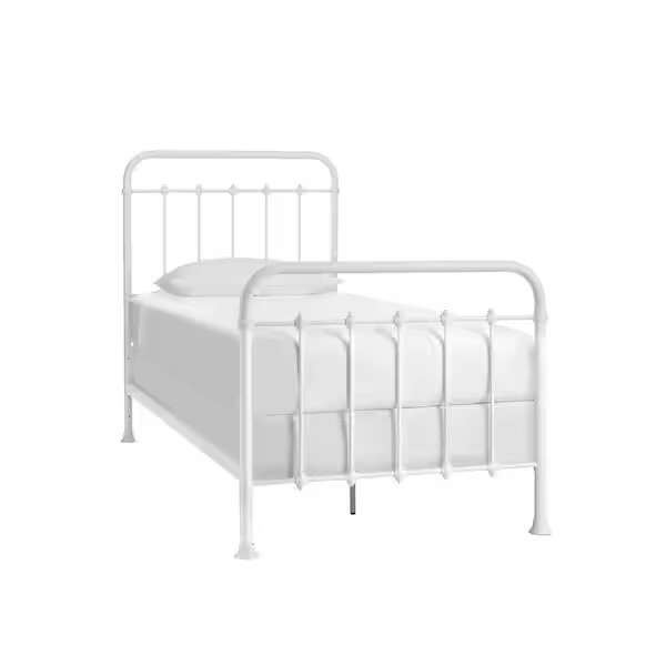CAMA TWIN XL METAL BLANCO ESTILO GRANJA STYLEWELL DORLEY