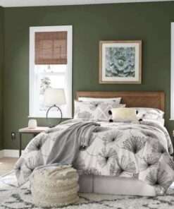 ESPALDAR STYLEWELL FERGUS PATINA WOOD FINISH QUEEN SIZE CHEVRON SLAT HEADBOARD