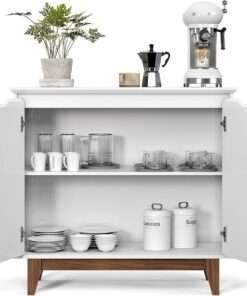 buffet 2 portas flow sin gavetas blanco - Imagen 3