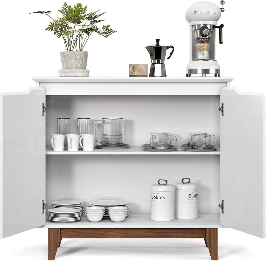 buffet 2 portas flow sin gavetas blanco - Imagen 3