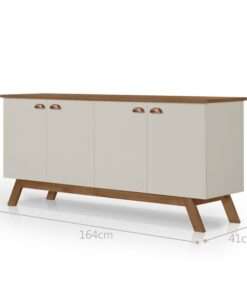 buffet 4p atlanta off white nature - Imagen 3