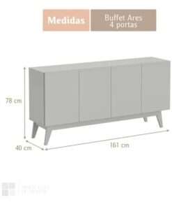 buffet 4P ares lux blanco - Imagen 5