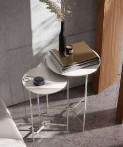 Set mesas laterales prisma blanco - Imagen 3