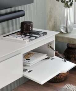 rack aparador suspenso flow blanco - Imagen 3