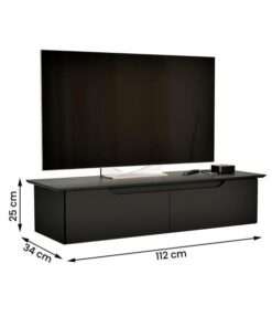 rack aparador suspenso negro - Imagen 2