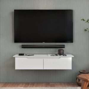 rack aparador suspenso flow blanco