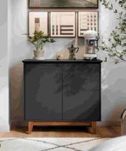 buffet 2 portas flow sin gavetas negro - Imagen 4