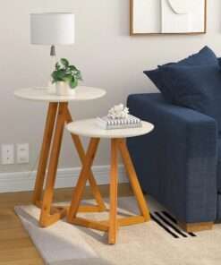 Duo mesas laterales classic blanco nature