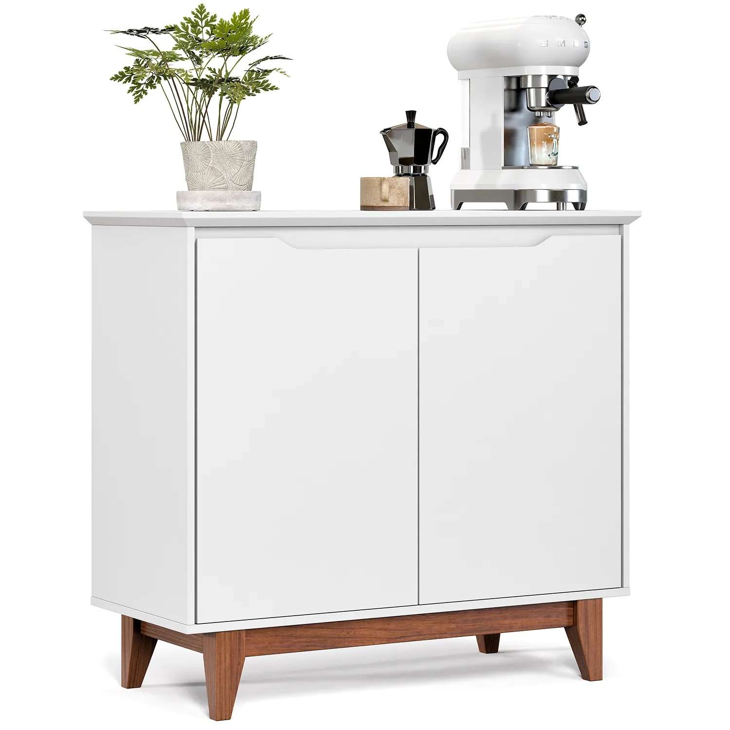 buffet 2 portas flow sin gavetas blanco - Imagen 4