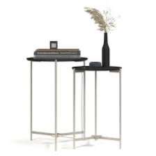 Set mesas laterales prisma negras