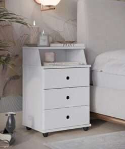 mesa de noche luxo new blanco - Imagen 2